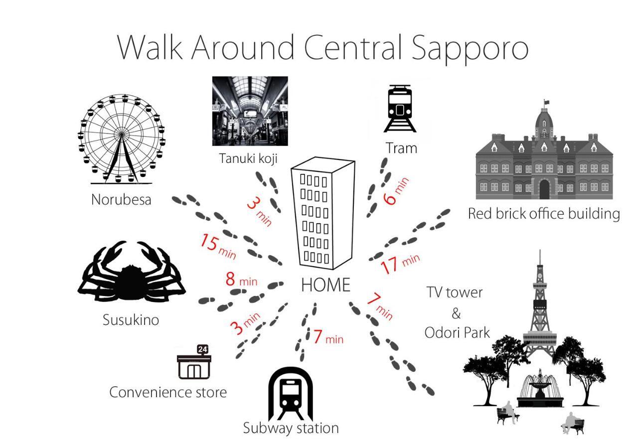 Ogisaka Minami 3 Jo Daire Sapporo Dış mekan fotoğraf